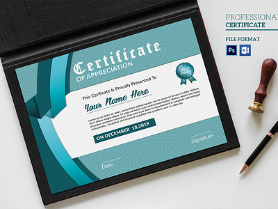professional award certificate template