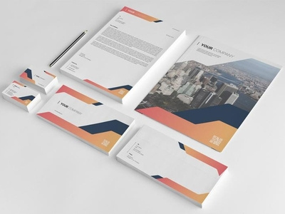 Printable Minimal Branding Identity Template design stationery design branding brand identity illustrator stationery corporate stationery multipurpose minimal branding stationery corporate identity