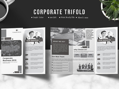 InDesign Trifold Corporate Brochure business brochure company brochure corporate brochure creative design template indesign template multipurpose print template printable