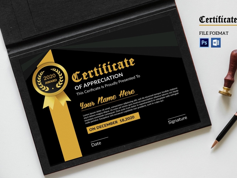 modern certificate design template