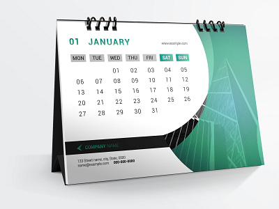 Desk Calendar Template 2020 by Mukhlasur Rahman on Dribbble