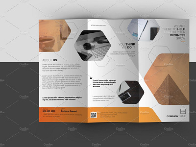 Trifold Corporate Brochure business brochure clean company brochure corporate brochure creative design brochure illustrator template minimal multipurpose trifold brochure