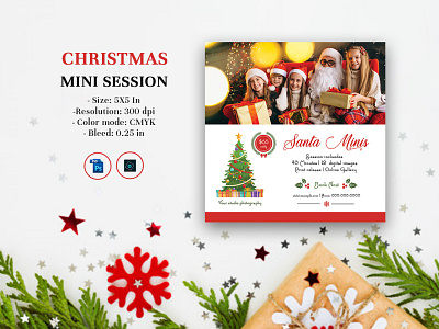 Christmas Mini Session Template christmas christmas mini session christmas template holiday marketing holiday mini sesseion holiday photography marketing board marketing template mini session card photography template photoshop template