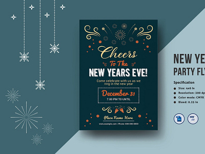 New Year Party Flyer Template holiday party invitation card invitation party invitation template ms word new year eve flyer new year flyer new year party new year poster party flyer photoshop template