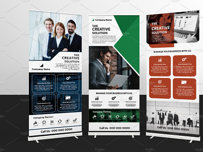 Business Roll-Up advertising banner business business roll up corporate illustrator template marketing rolllup rollup banner