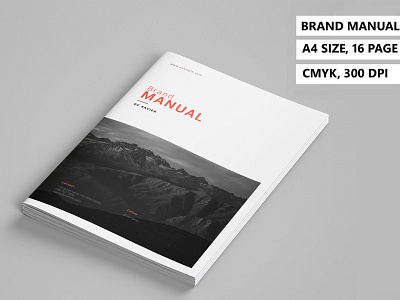 Brand Manual Template brand manual business business brochure clean company brochure corporate corporate brochure creative minimal multipurpose photoshop template