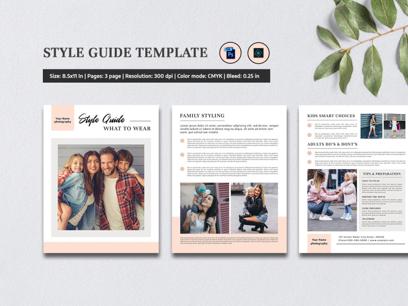 Style Guide Template for photographers, by Mukhlasur Rahman on Dribbble