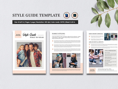 Style Guide Template for photographers, client guide client preparetion family guide marketing photographer photography template photoshop template pricing template style guide style guide template wedding photography