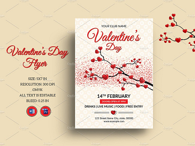 Valentines Day Party Flyer digital invitation invitation flyer ms word party flyer photoshop template valentine invitation valentines day flyer valentines day party valentines flyer valentines invite valentines party