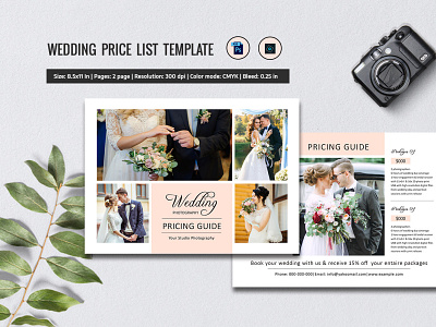 Photography Price List Template marketing board package price list phjotography package photographer photography flyer photography price list photoshop template price list pricing guide wedding marketing wedding pricing list