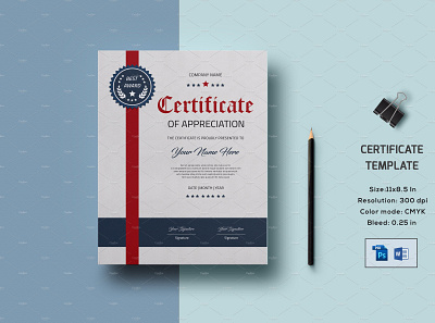 Certificate of Appreciation appreciation award certificate template college certificate company certificate corporate certificate creative minimal modern ms word photoshop template school certificate