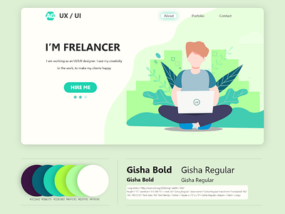 Freelance UI landing page dailyui dailyuichallenge design portfolio illustration landing page portfolio design portfolio site ui ui ux uidesign