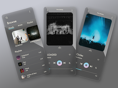 Music player app - UI design