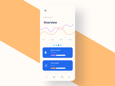 Data visualization chart - #Daily UI 18 bitcoin blue and yellow design chart clean ui crypto dailyui dailyui18 data visulization dobe xd figma finance minimalistic mobile app sketch ui ux
