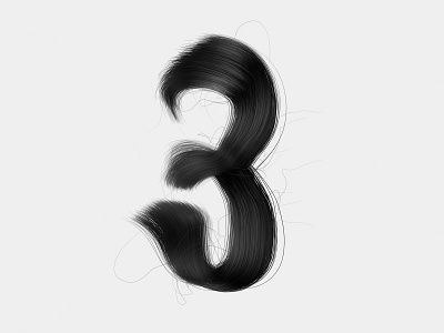 36 Days of Type 2022 : Number 3 36 days of type 3d calligraphy cinema 4d design graphic design hand lettering illustration illustrator lettering photoshop type typography