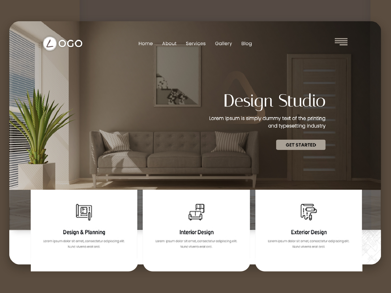Interior home design website by UI SOJIB on Dribbble