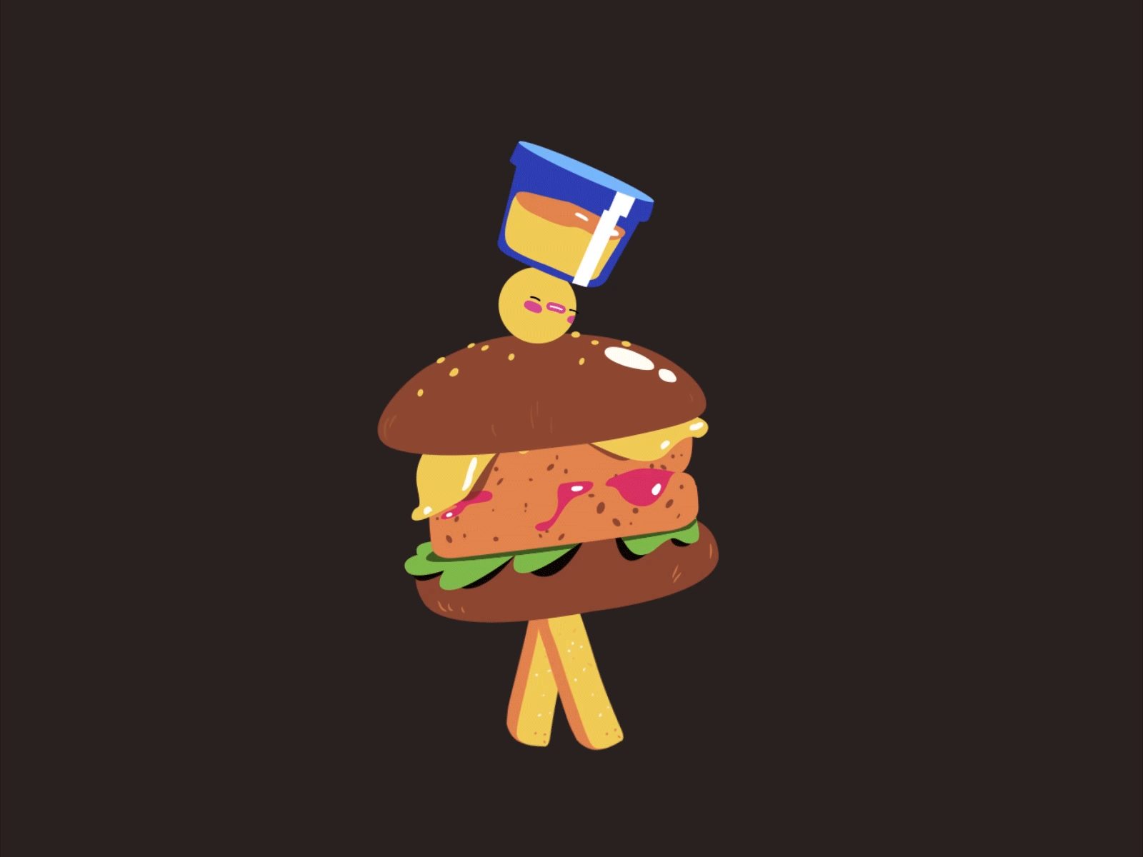 The Burger One animation illustration motion graphics