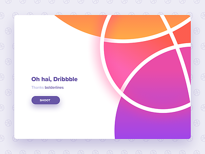 Debut Shot basketball bright circle color debut glow gradient pattern rounded shadow ui web design