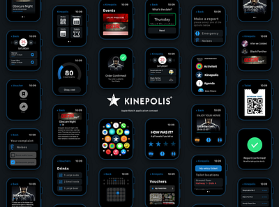 Kinepolis Apple Watch application concept app design icon logo ui ux