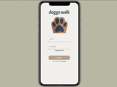 doggo walk home page app design ui