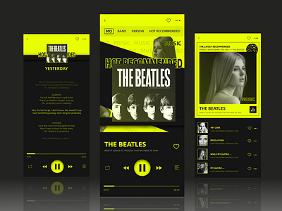 Music APP interface design音乐界面设计 app art branding design icon ui