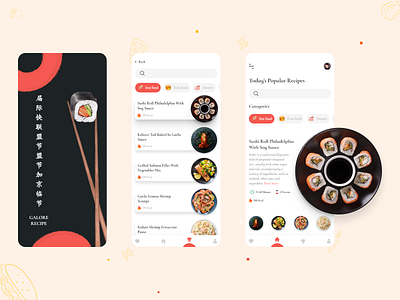 Recipe App app app design cleanui concept design diet fastfood food foodapp foodpanda illustration minimal mobile app recipe recipe app ui uiux user experience user interface ux