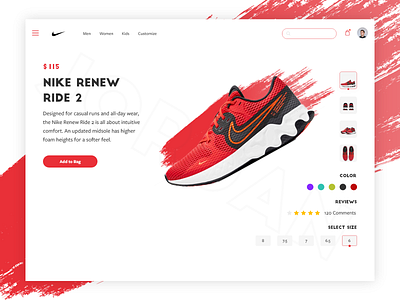 NIKE Shoes Landing Page app design ecommerce fashion landing landing page minimal nike nike shoes online page shoes store store ui uiux ux web design website