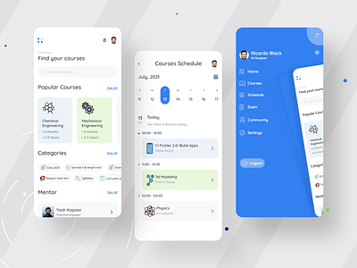 E-Learning App Design Concept adobexd app app design cleanui design inspiration elearning illustration interface ios iosapp minimal onlinecourses onlinestudy ui uiux user experience user interface ux uxdesign webdesign