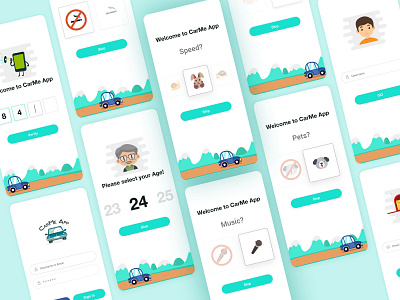 CarME App- Onboarding Design Concept