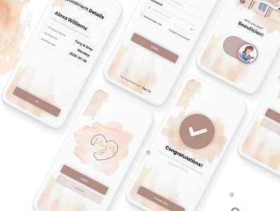 Beautician App Concept app design beautician app beauty concept ios mobile app parlour saloon uiux user experience user interface