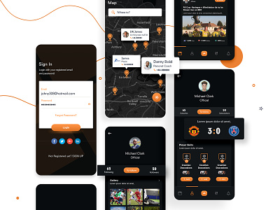 Live Scores App: Design Concept app athletic sport clean ui clubs design football live match live scores mobile app physio player profile soccer app uiux uxdesign