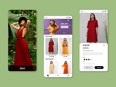 Fashion App UI Design & Interaction
