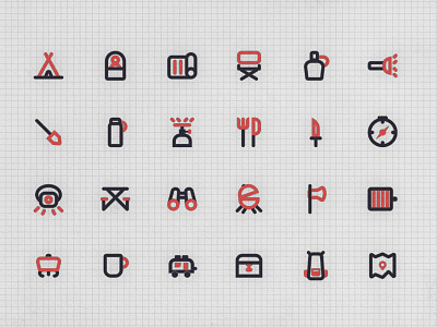 Camping Icon Set clean duotone free icon set up icon icon design icon pack icon system iconography icons icons pack icons set illustrator lights line material design icons minimal seticon symbol ui vector icons