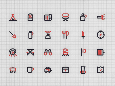 Camping Icon Set