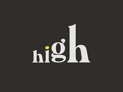 High - Minimal Typography minimal typo type logo typography word play