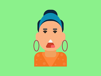 Flat Design Character - Face illustrations