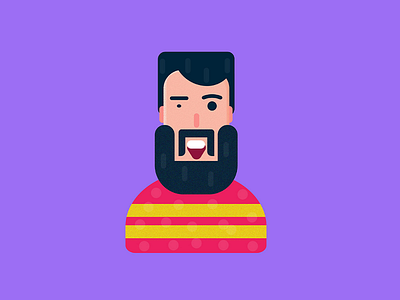 Flat Design Character - Face illustrations