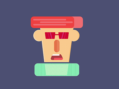 Flat Design Character - Face illustrations