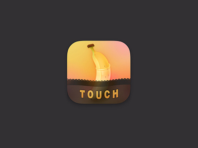 Touch app banana icon touch ui
