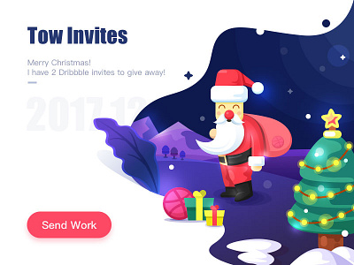 Merry Christmas! christmas! dribbble icon illustration invites merry ui