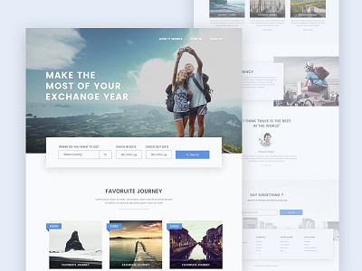 Travel Agency agency landing page best shot design dribbble journey places psd template shadow travel travel agency travel design ux