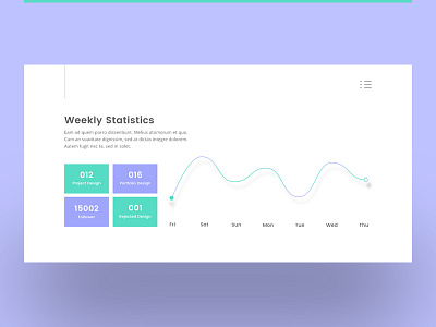 Weekly Statistics color design graph minimal simple statistics ui ux web weekly