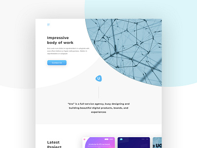 Agency - WIP agency blue creative design header landing page u ui ux web wip working