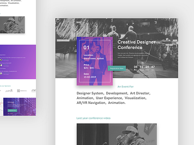 Conference Landing Page agency conference design event event landing page exploration gradient landing page psd template ticket ui web web design