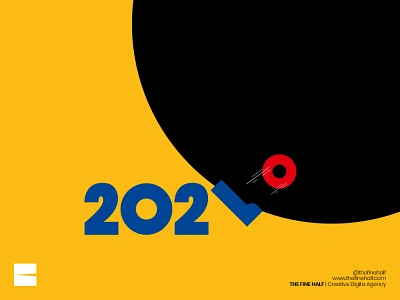 Happy New Year | Kickout 2020 2021 advertisement agency creative design creative poster happynewyear kickoff minimalist newyearseve poster design