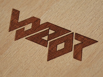 Wooden VYZOR hipster logo laser logo minimal logo retro skate skate logo skateboarding vintage wood