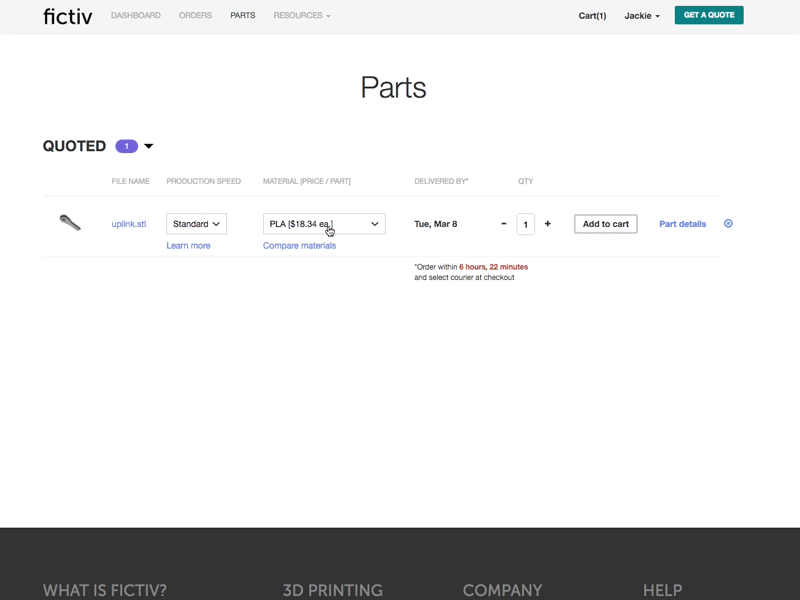 Wrench in space by Jackie Liao for Fictiv on Dribbble