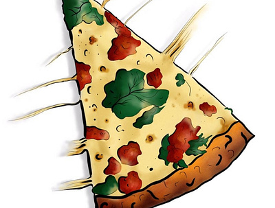 Pizza lover digitalart food foodillustration illustration italianfood pizza procreate procreateart vegetable