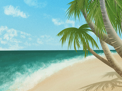 Dream place beach digitalart exotic illustration nature nature art procreate procreateart travel