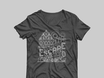 Electric City Escape Room T-Shirt Design branding design escape room graphic design illustration key scranton tshirt tshirt design tshirt graphics